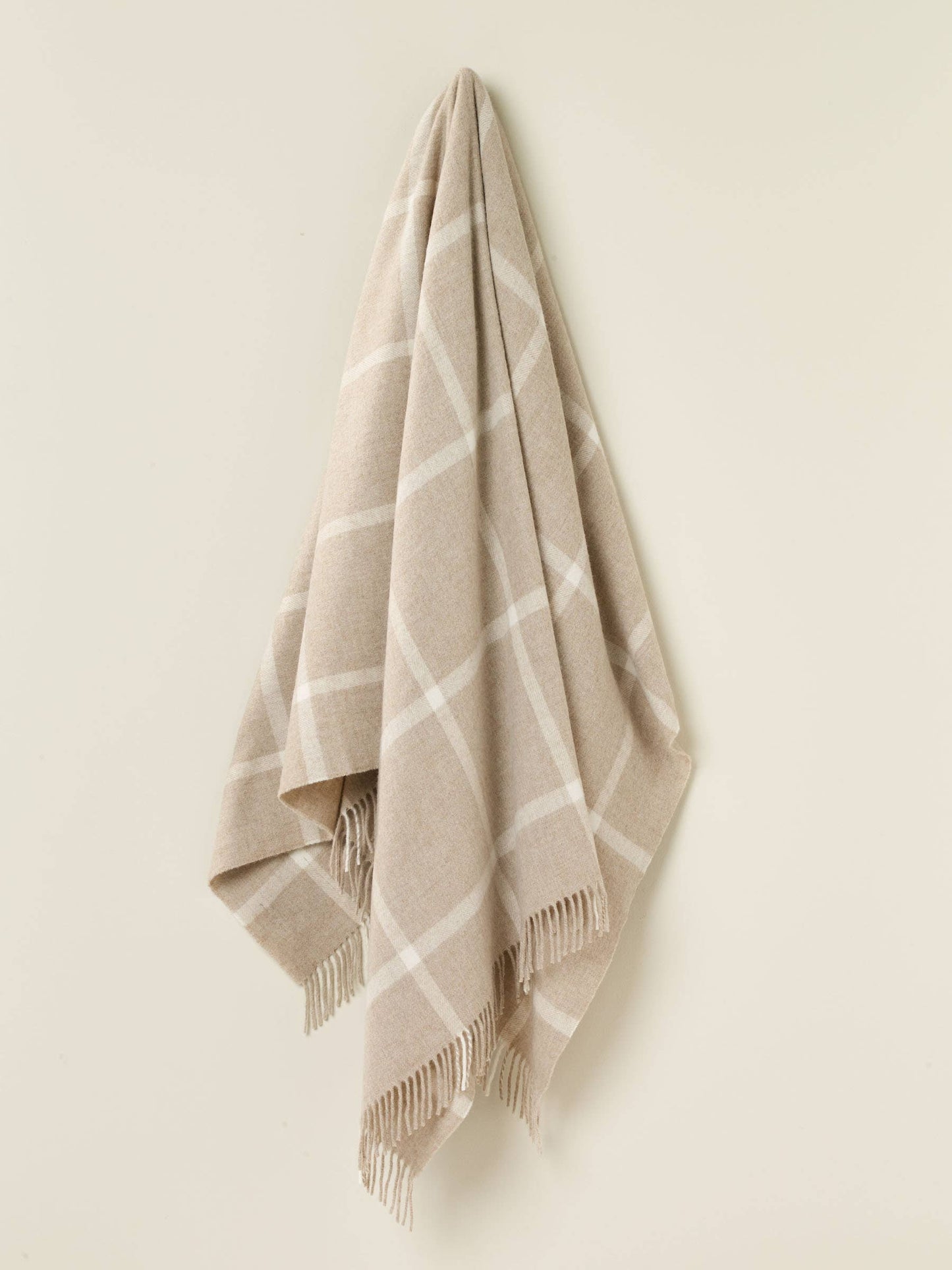 Windowpane Merino Wool Throw