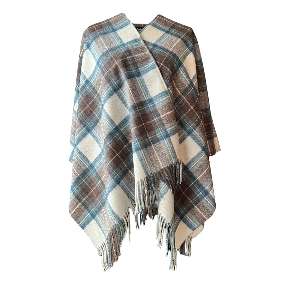 Muted Blue Stewart Lambswool Cape