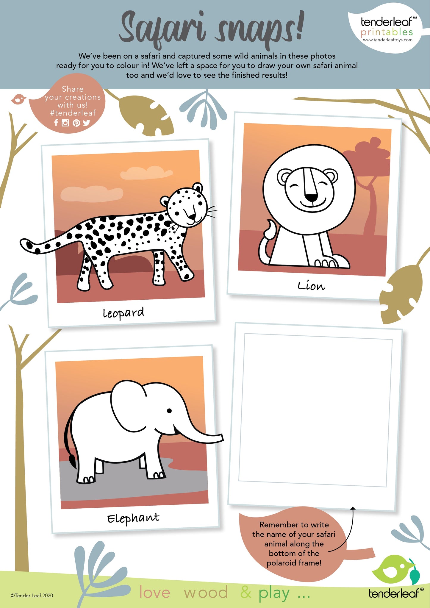 8 Safari Animals Shelf Set