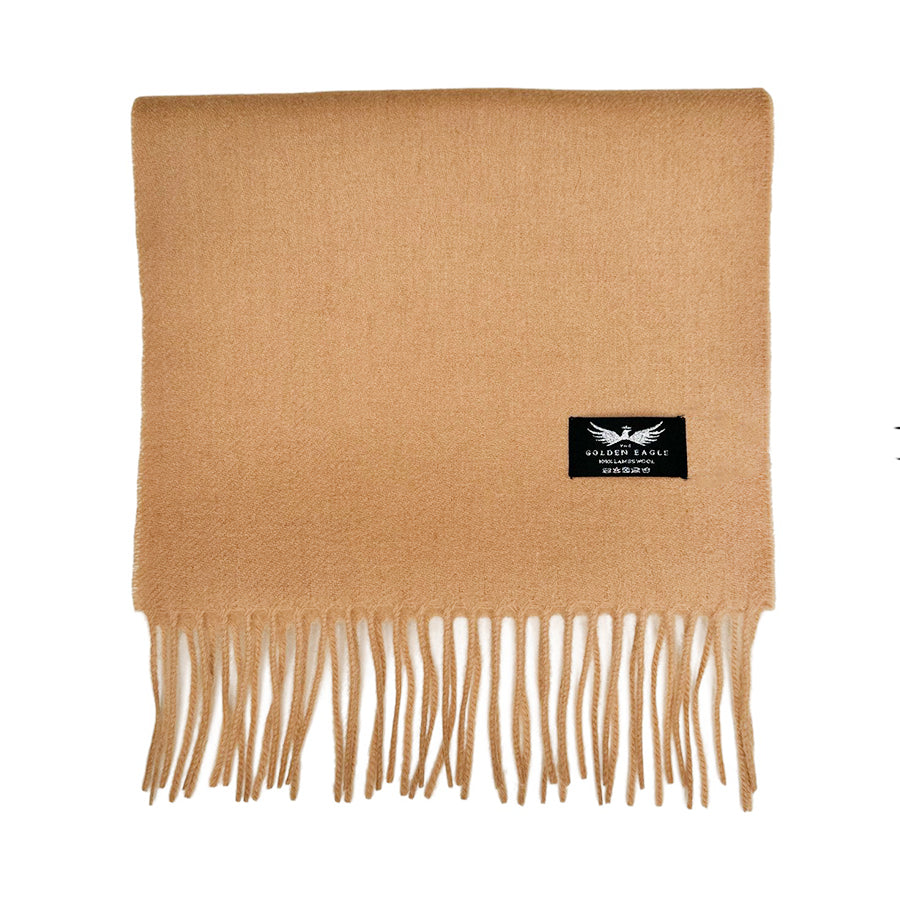 Warm Camel Lambswool Scarf
