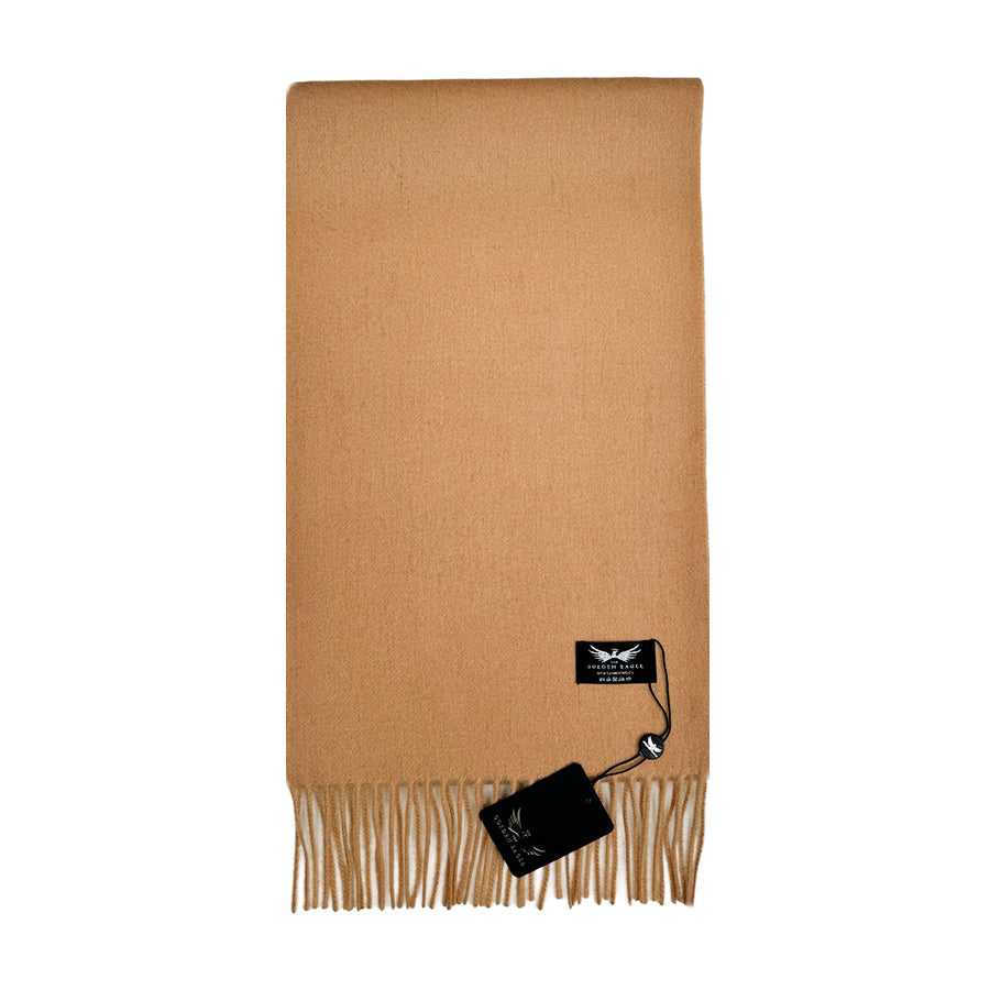 Warm Camel Lambswool Scarf