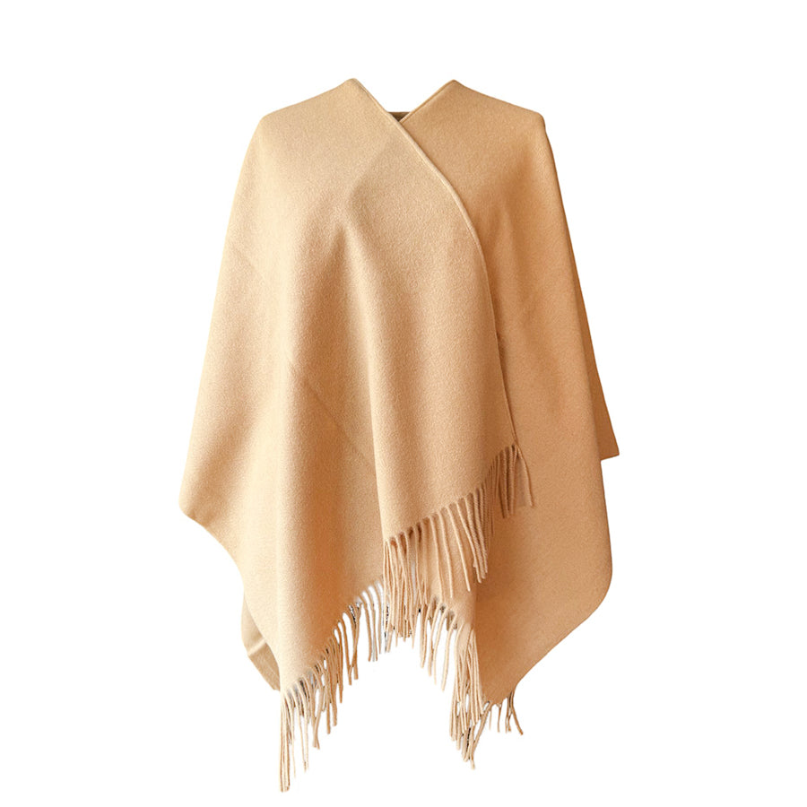 Warm Camel Lambswool Cape