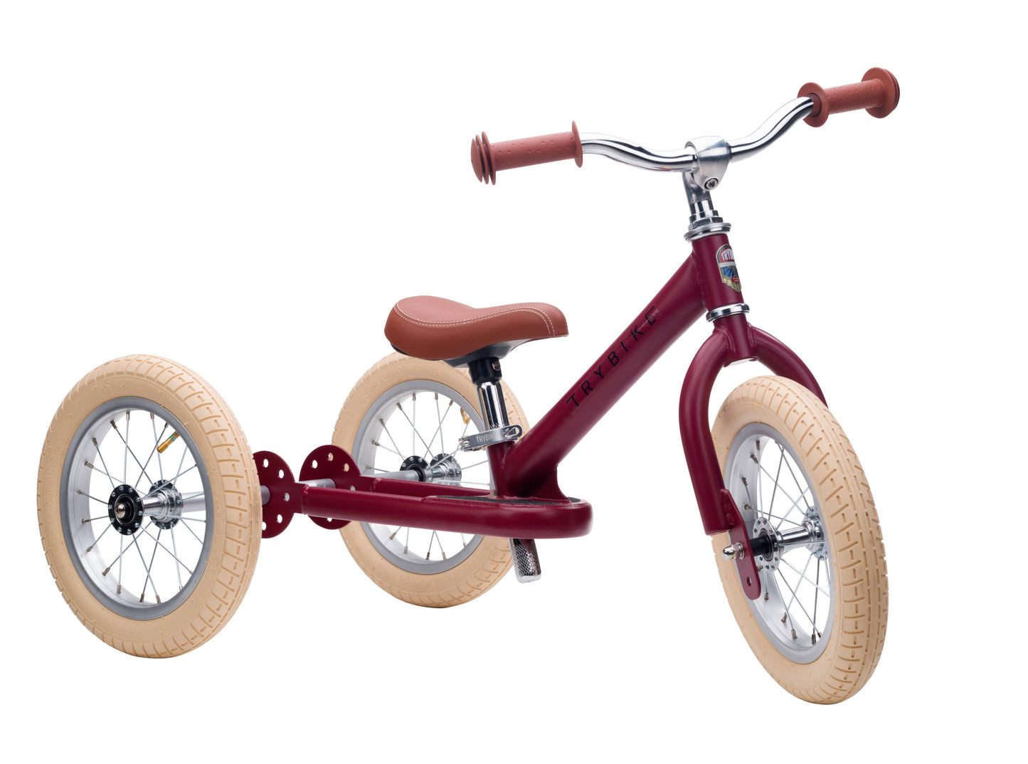 Trybike - Matte 2 In 1 Balance Bike / Trike - Vintage Red
