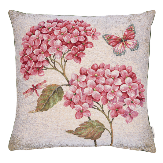 Hydrangeas Pink Woven Cushion - 42x42cm (17"x17")