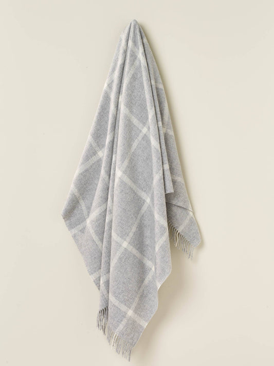 Windowpane Merino Wool Throw