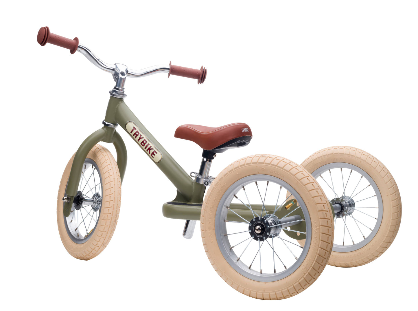 Trybike - Matte 2 In 1 Balance Bike / Trike - Vintage Green