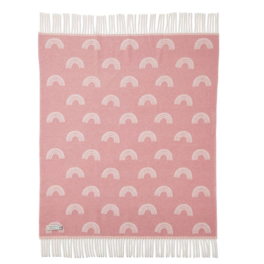 Merino Wool Rainbow Baby Blanket