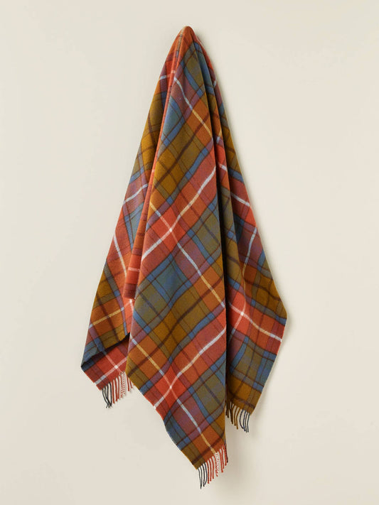 Antique Buchanan Tartan Merino Wool Throw