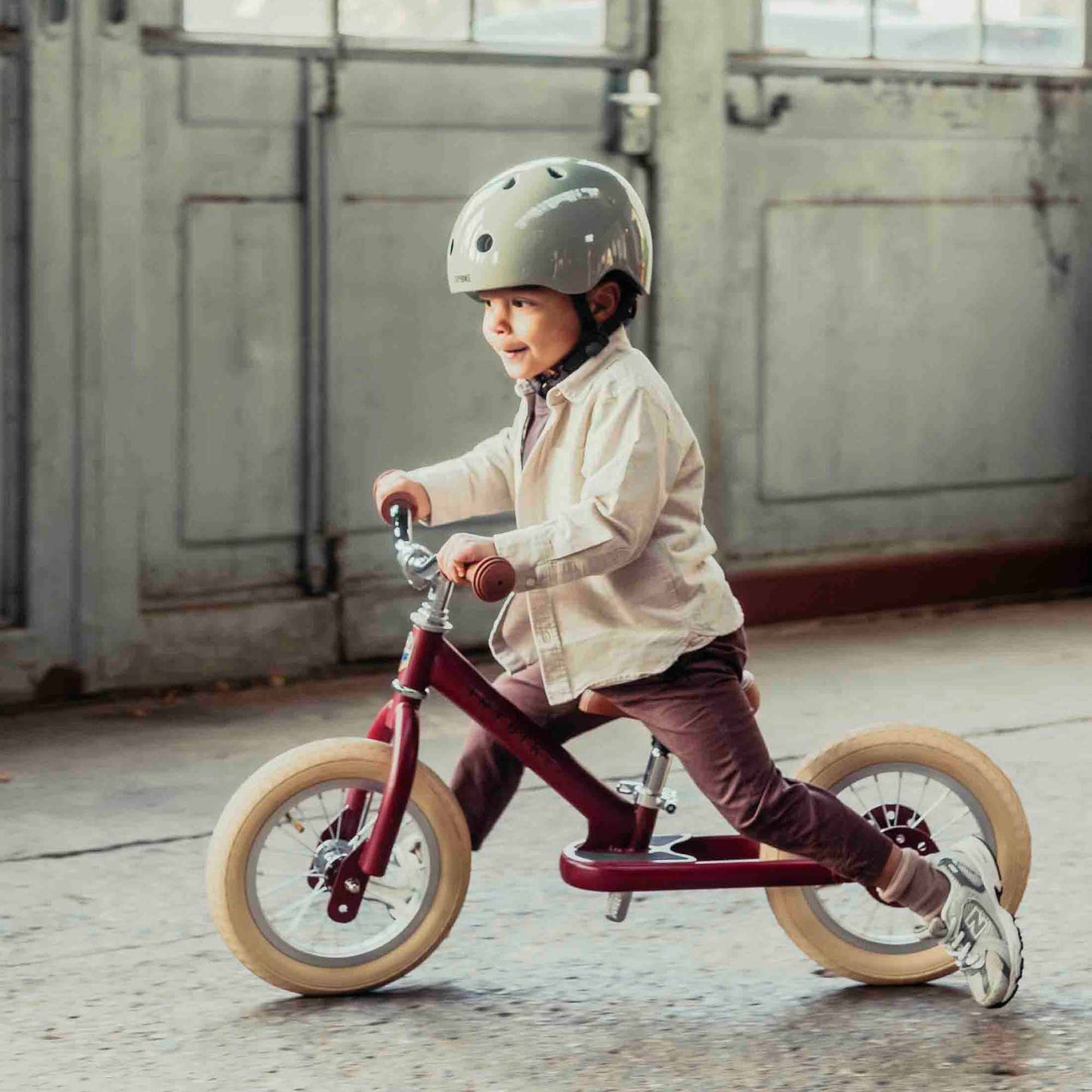 Trybike - Matte 2 In 1 Balance Bike / Trike - Vintage Red
