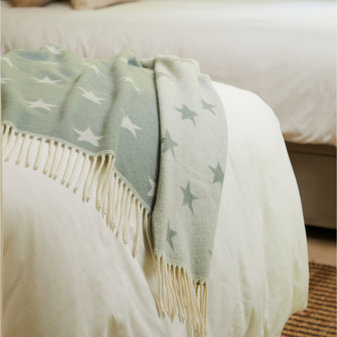 Merino Wool Star Baby Blanket