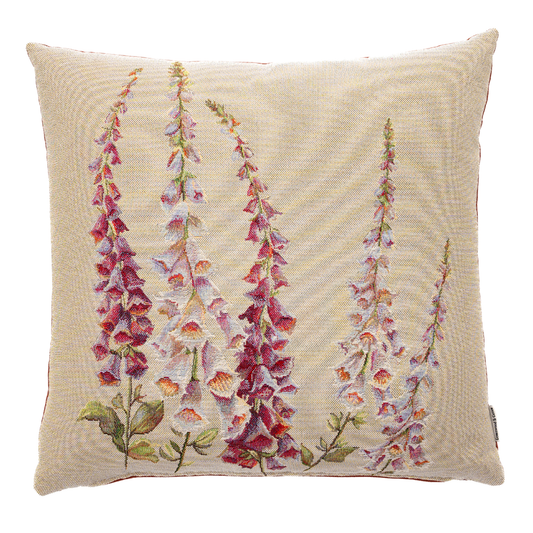 Foxgloves Woven Cushion - 42x42cm (17"x17")