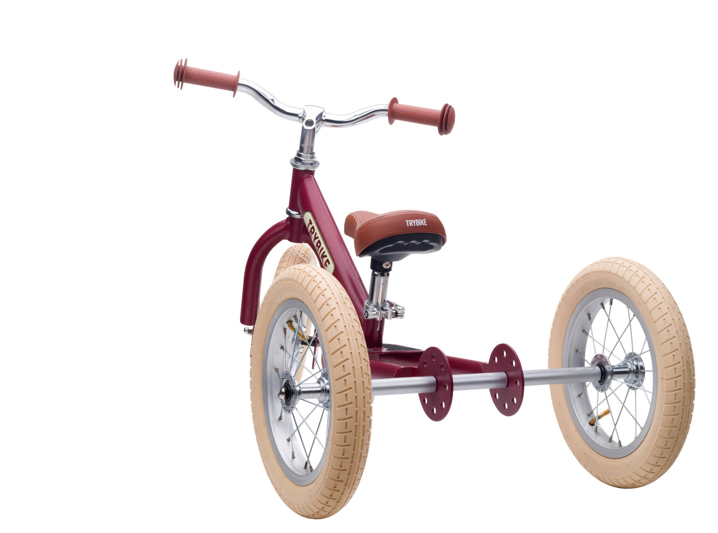 Trybike - Matte 2 In 1 Balance Bike / Trike - Vintage Red