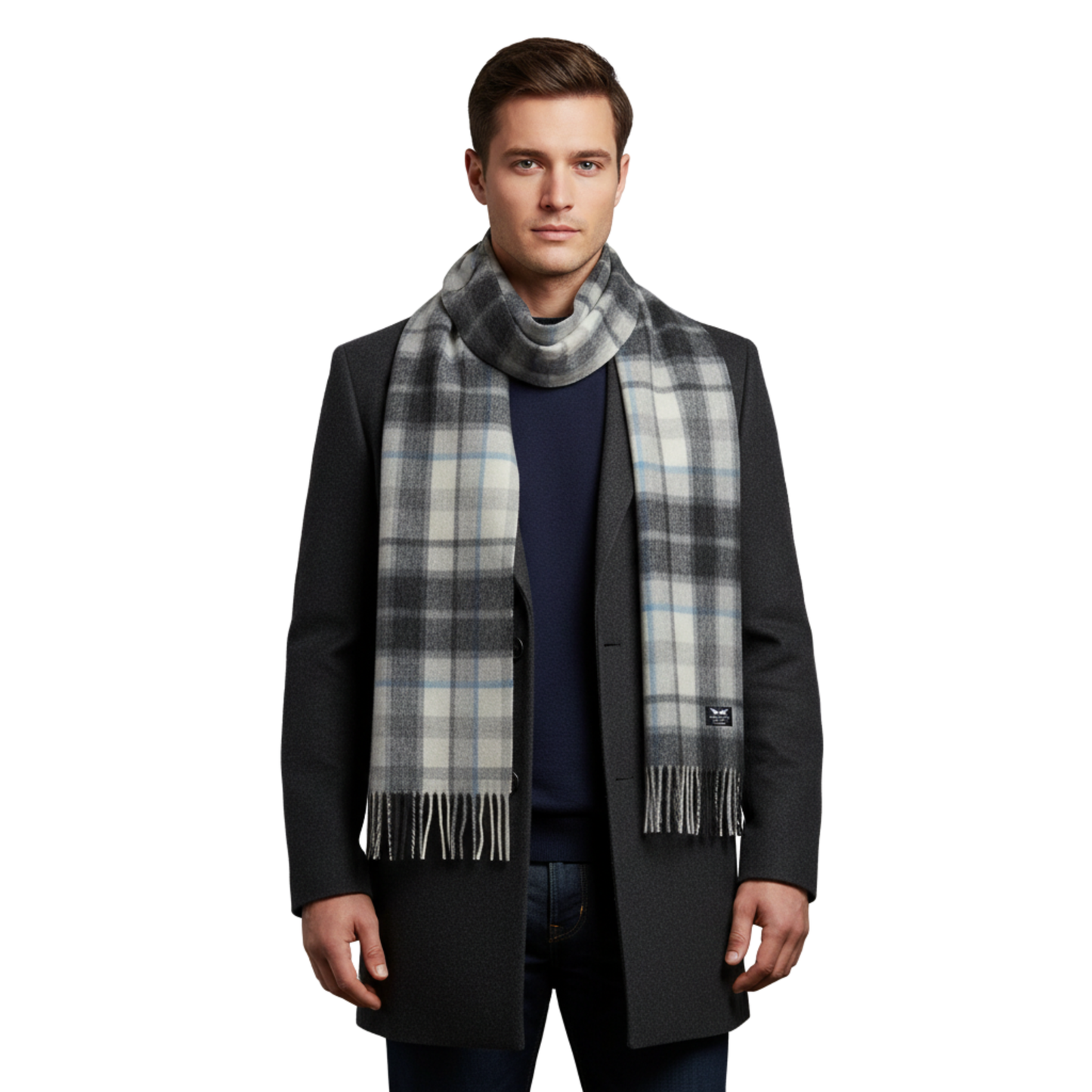 Ashley Blue Lambswool Scarf