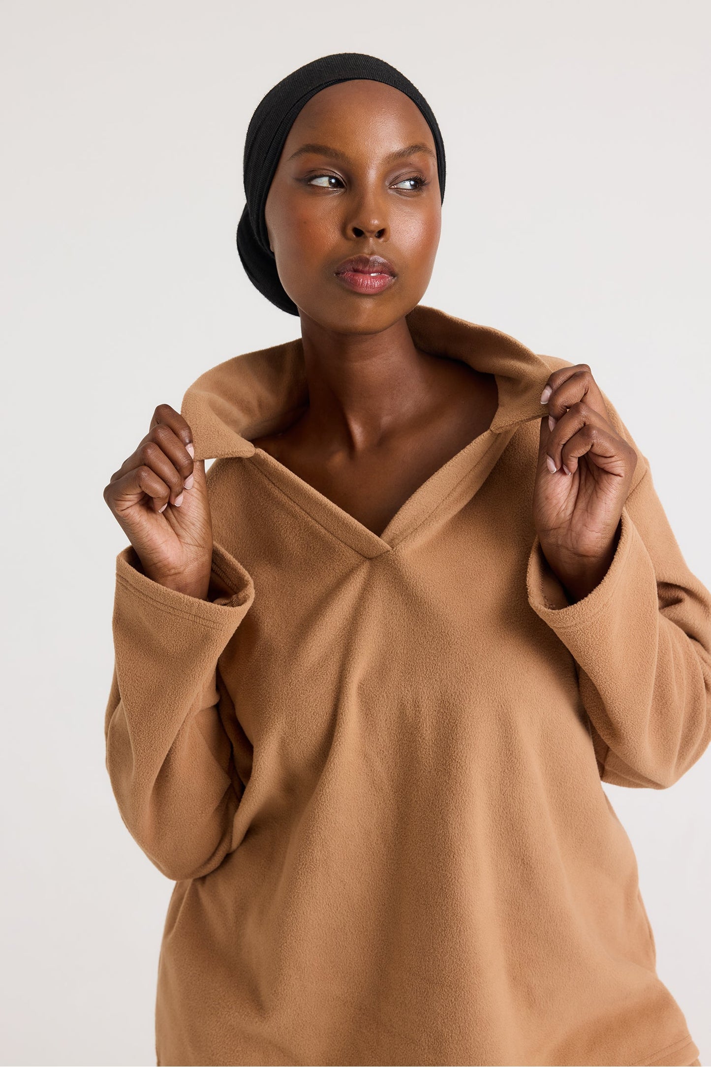 Fleece Lounge Set in Tan