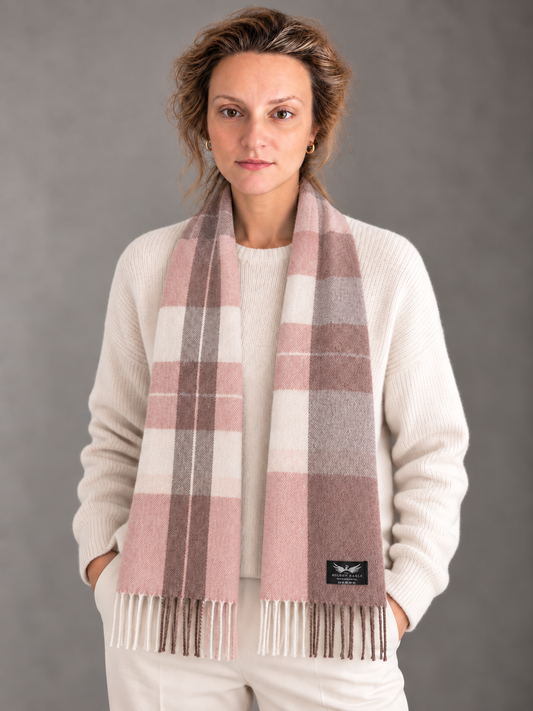 Cameo Check Lambswool Scarf