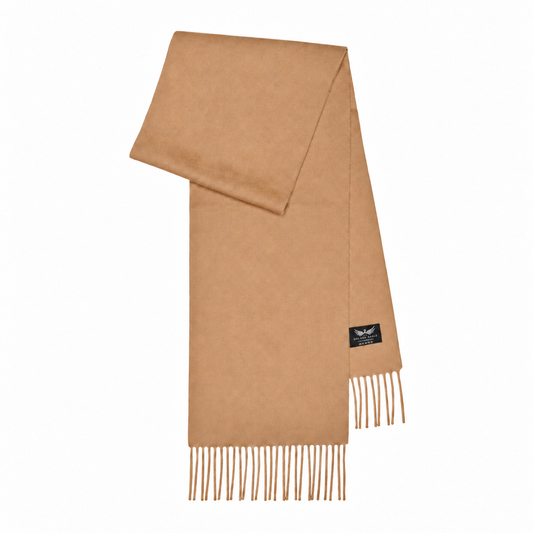 Warm Camel Lambswool Scarf
