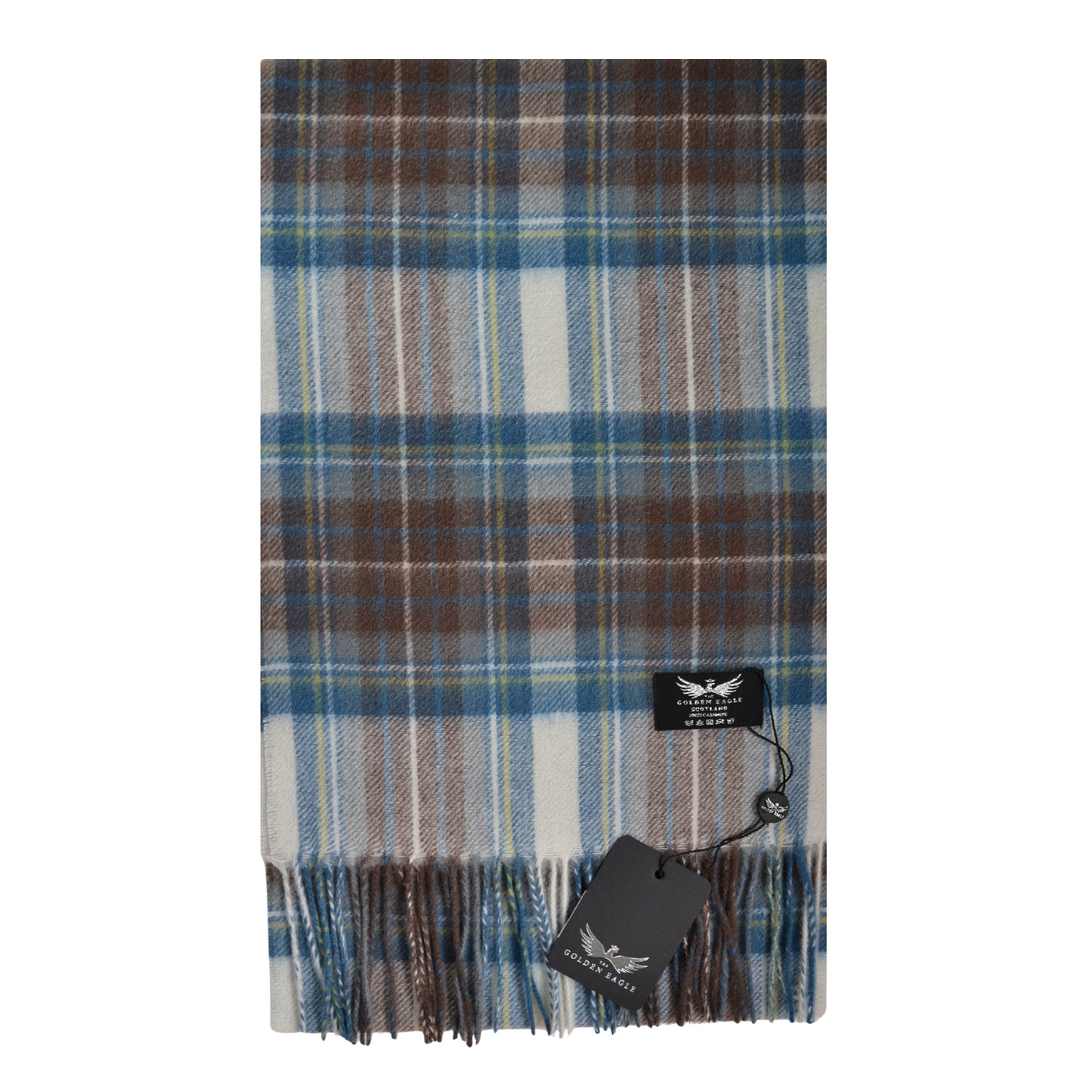 Stewart Muted Blue Cashmere Scarf