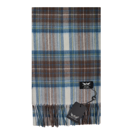 Stewart Muted Blue Cashmere Scarf