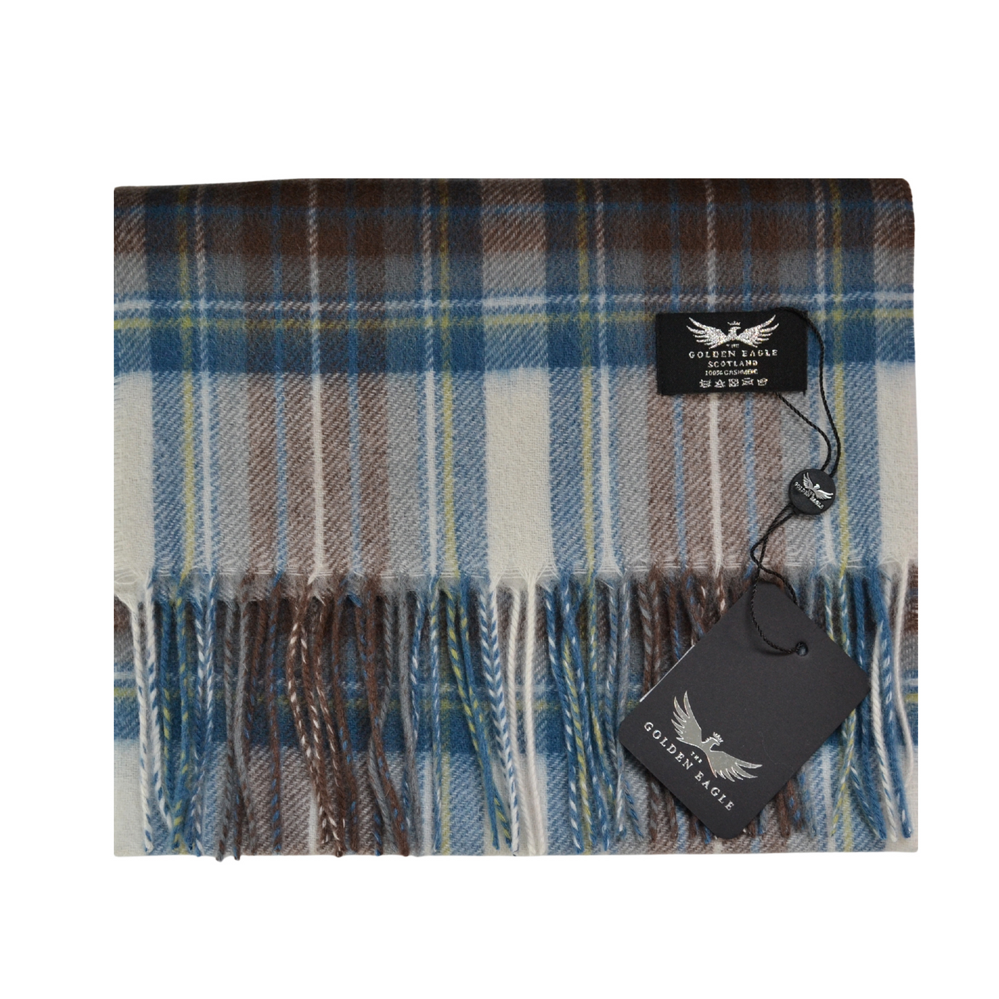 Stewart Muted Blue Cashmere Scarf