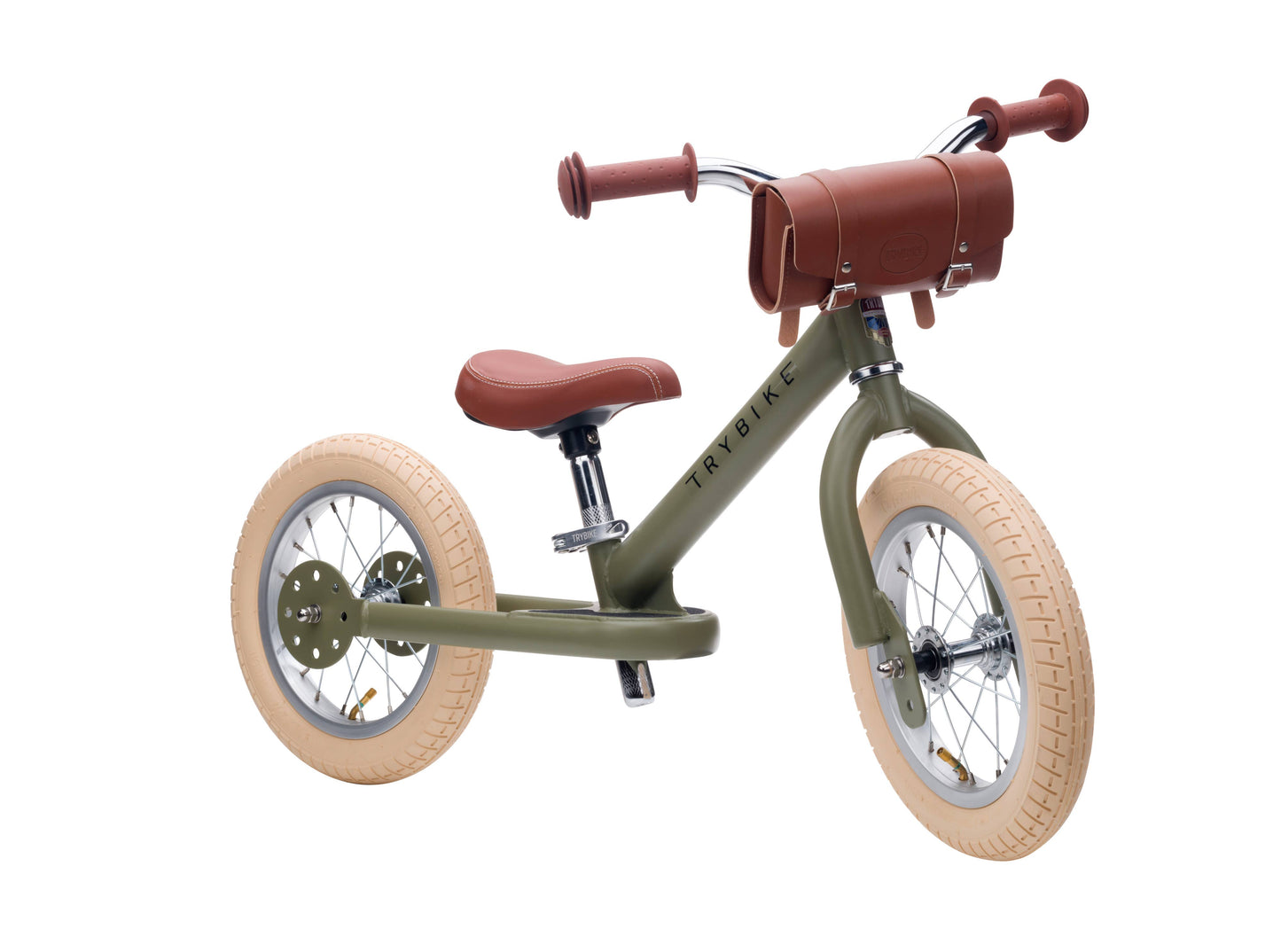 Trybike - Matte 2 In 1 Balance Bike / Trike - Vintage Green