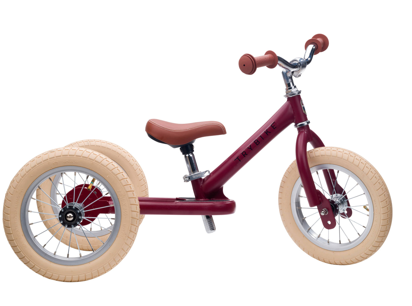 Trybike - Matte 2 In 1 Balance Bike / Trike - Vintage Red
