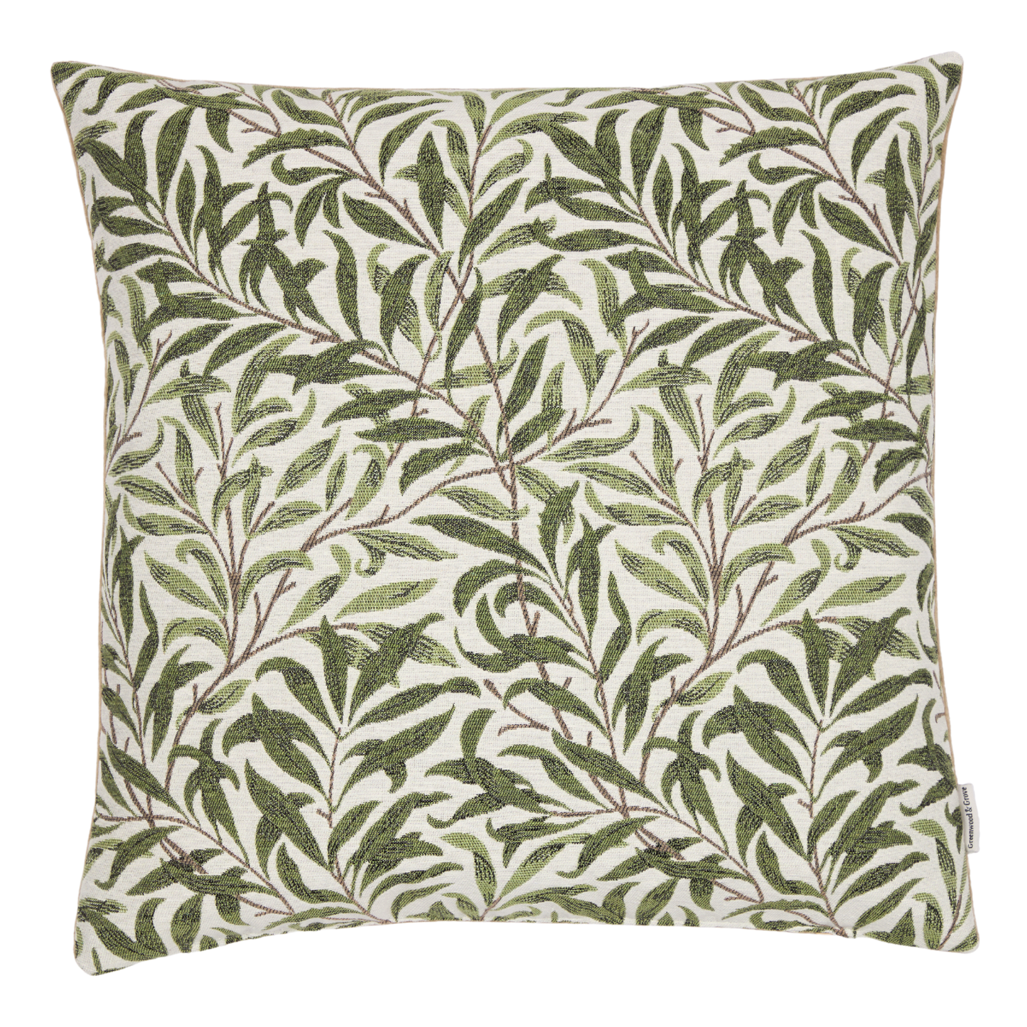 Willow Bough Green Woven Cushion - 42x42cm (17"x17")
