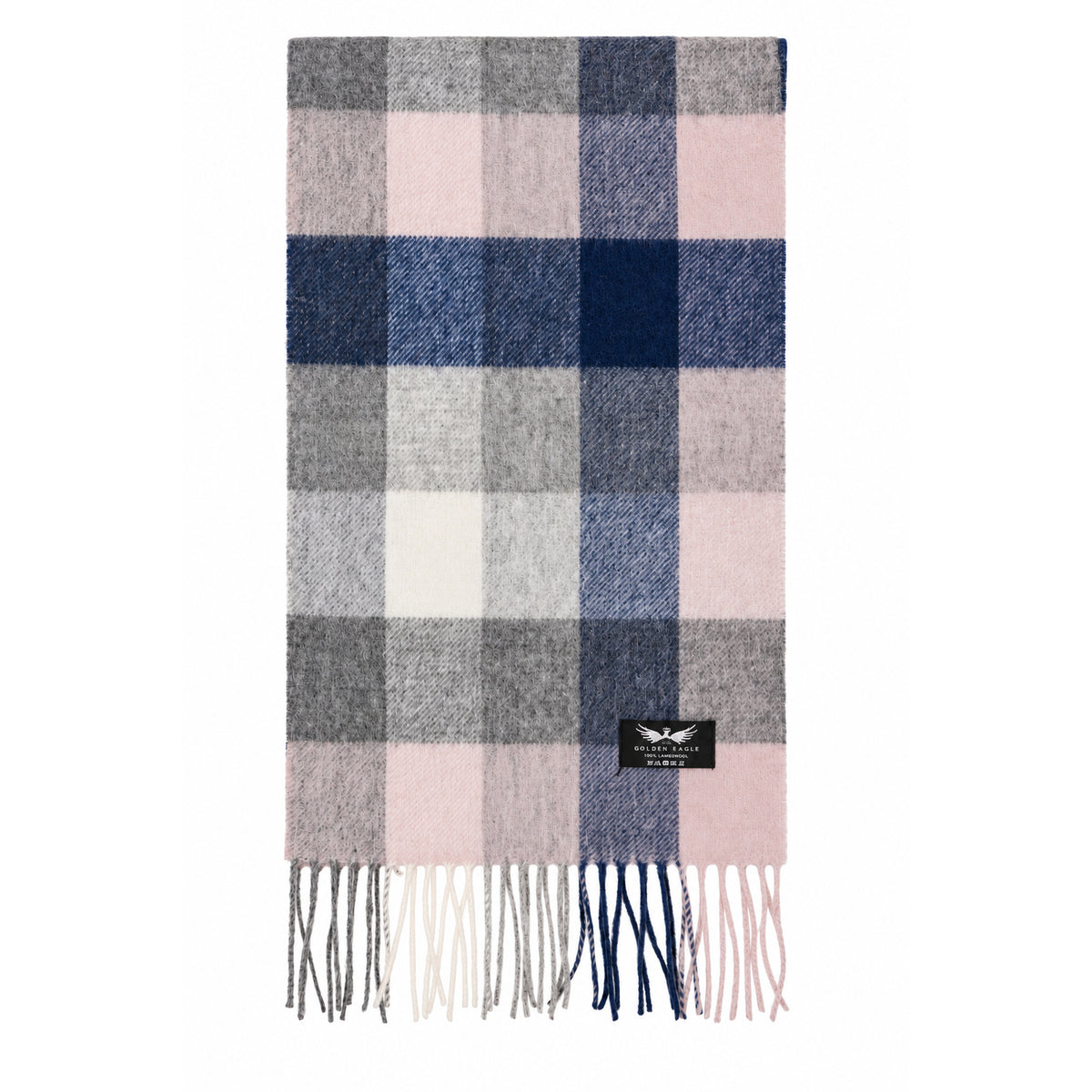Swiss Coffee Check Lambswool Scarf