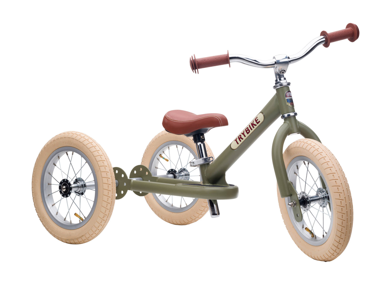 Trybike - Matte 2 In 1 Balance Bike / Trike - Vintage Green