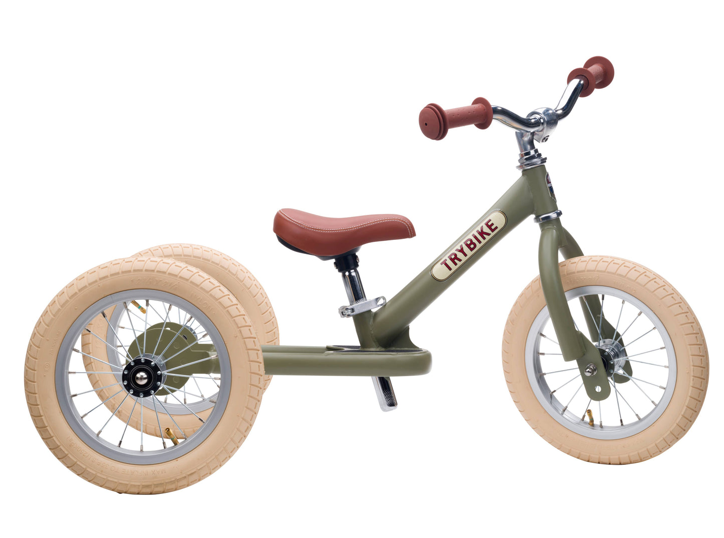 Trybike - Matte 2 In 1 Balance Bike / Trike - Vintage Green