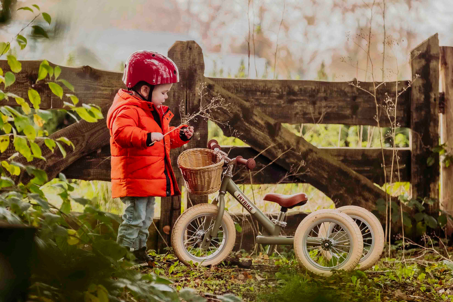 Trybike - Matte 2 In 1 Balance Bike / Trike - Vintage Green